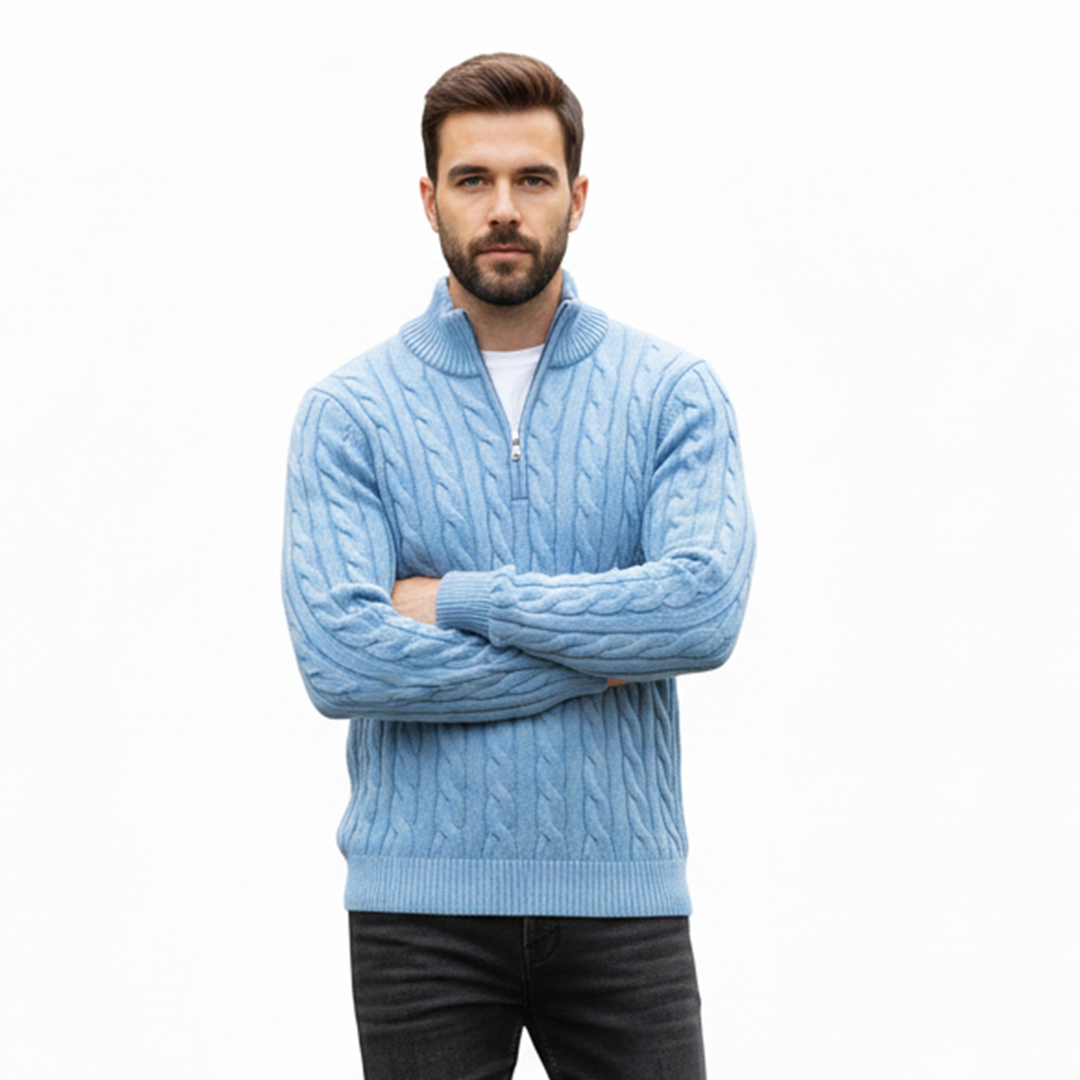 Men’s Quarter-Zip Pullover – Casual Winter Layer