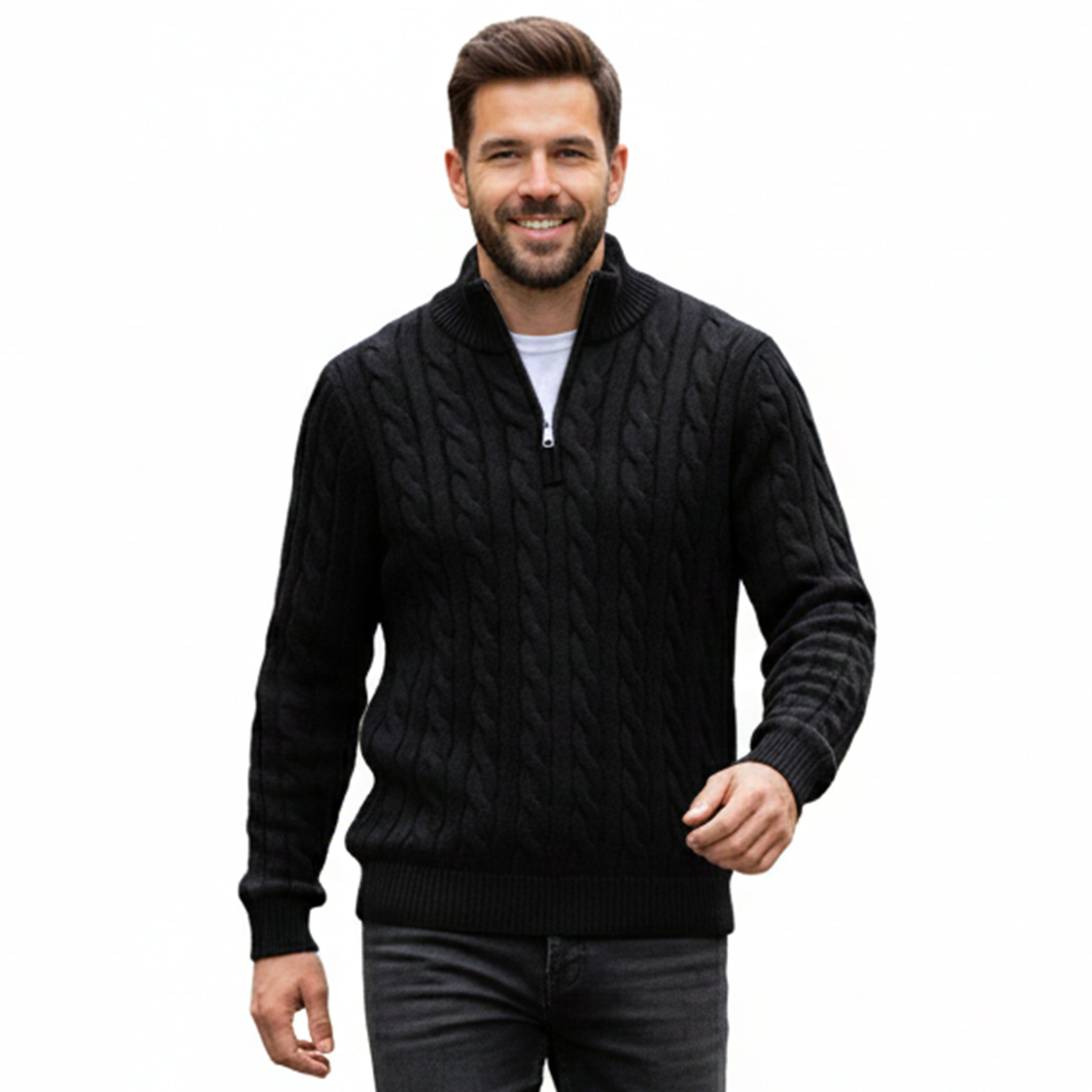 Men’s Quarter-Zip Pullover – Casual Winter Layer