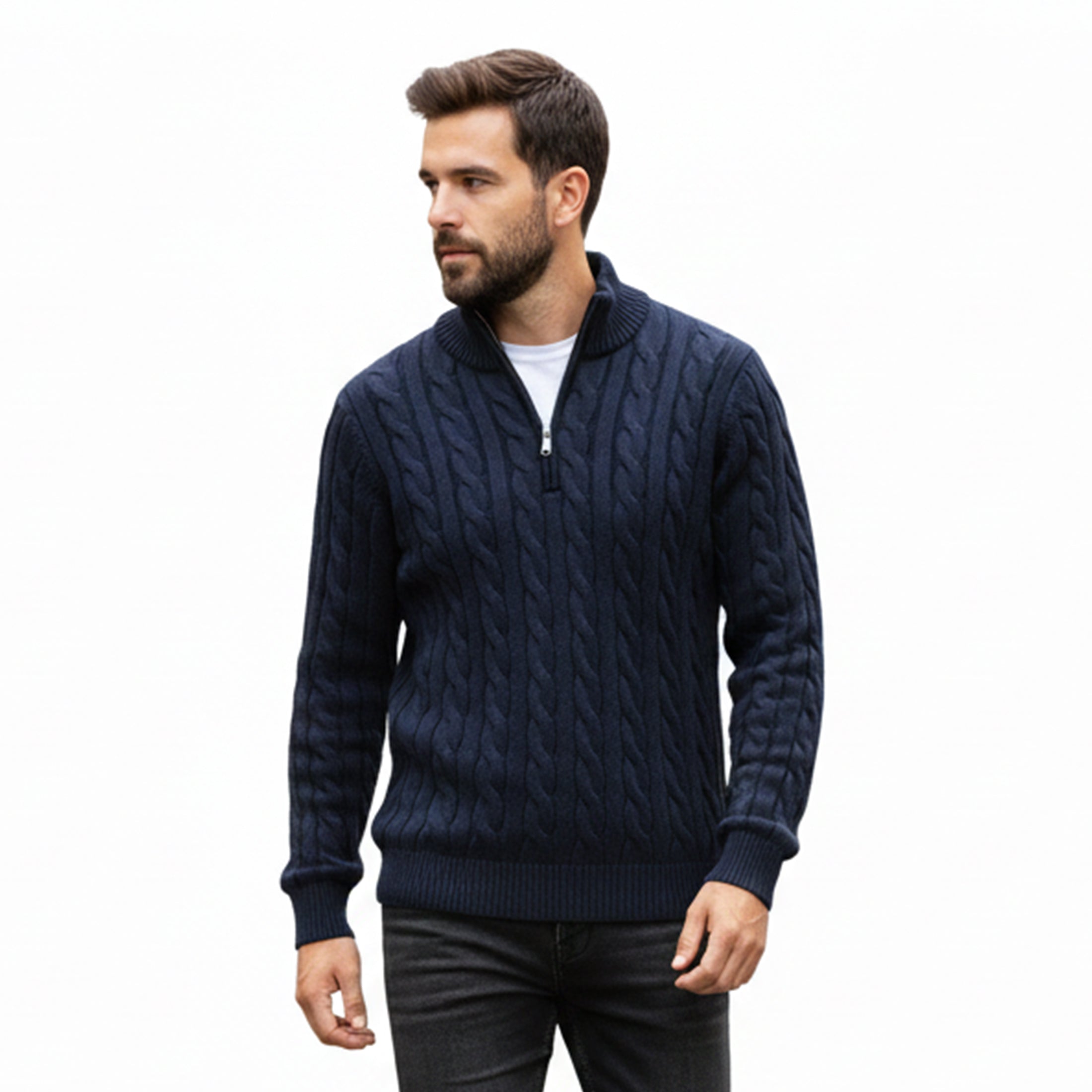 Men’s Quarter-Zip Pullover – Casual Winter Layer