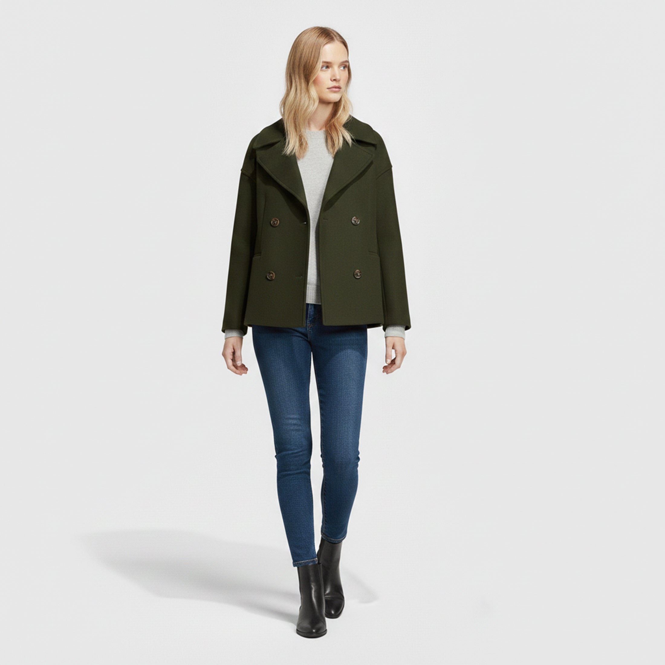 Women's Cropped Soft-Knit Blazer – Effortless Smart-Casual